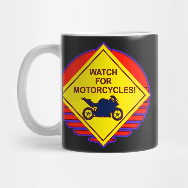 Copy of funny vintage watch for motorcycles,watch for motorcycles yard sign,look twice save a life yard sign by masterpiecesai